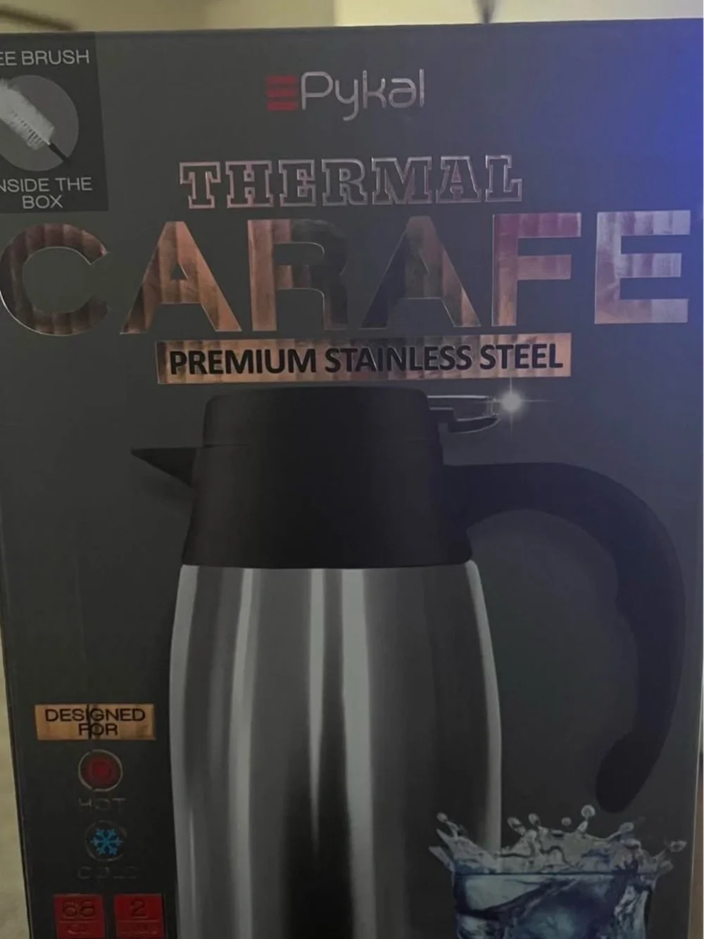 PYKAL Stainless Steel Thermal Carafe - Silver